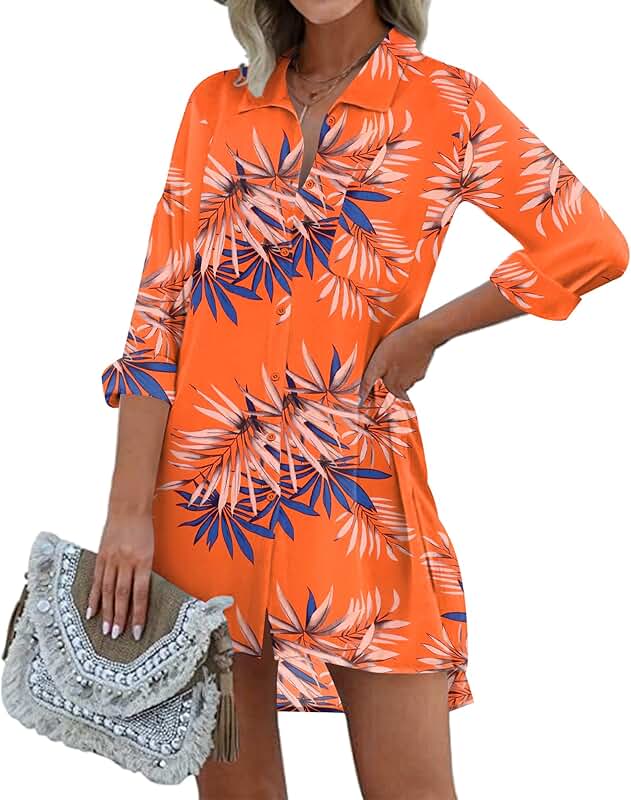 Women's Long Sleeve Beach Cover-up Shirt