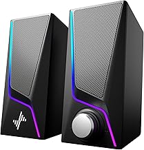 Computer Speakers with Lighting and Bass Boost