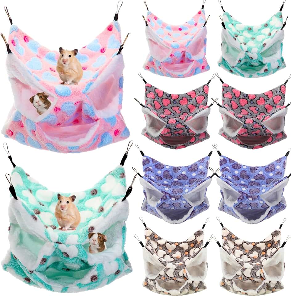 10-Piece 3-Tier Hammock for Small Animals