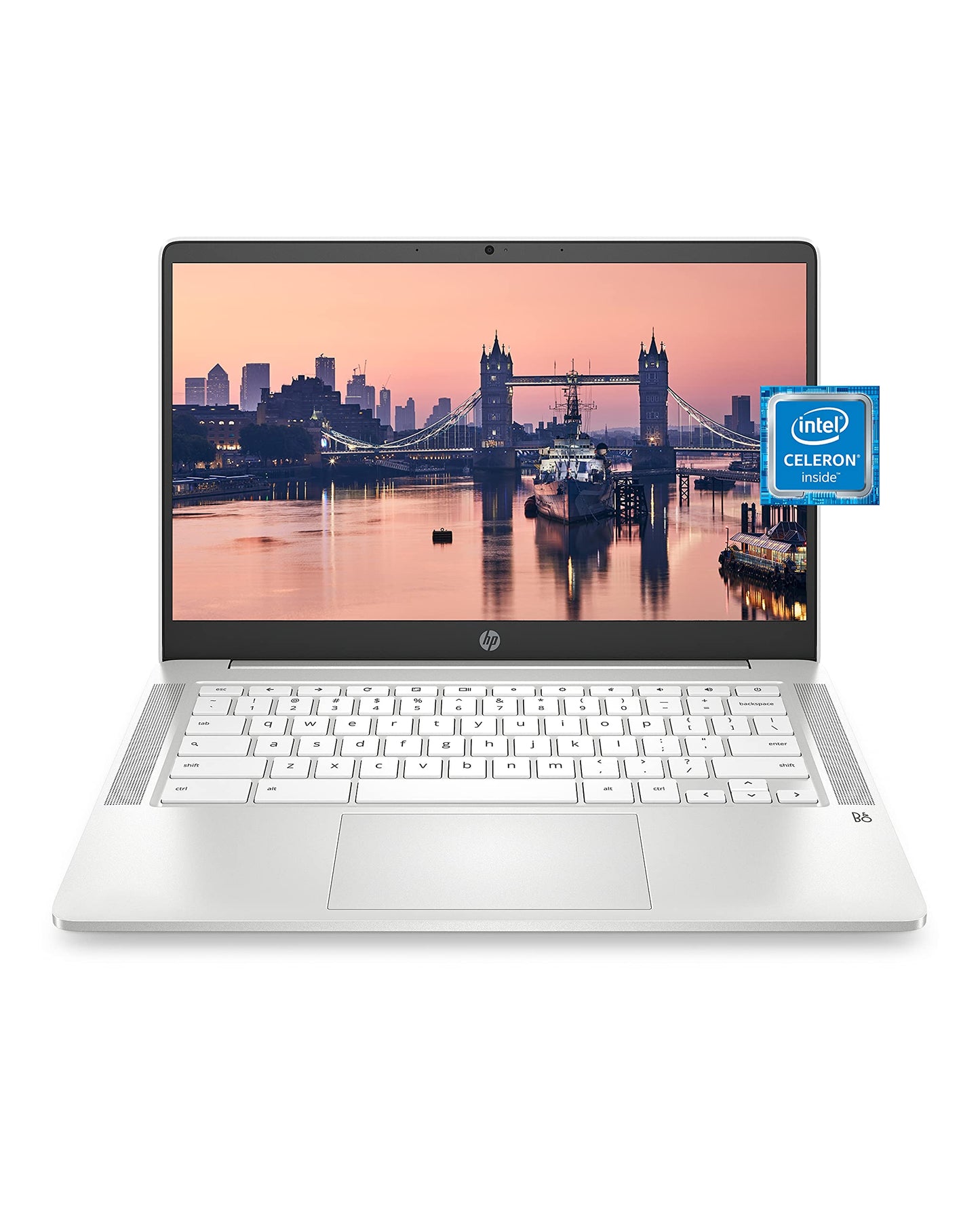 Chromebook 14 Laptop, Intel Celeron N4000 Processor, 4 GB RAM, 32 GB eMMC, 14 HD Display, Chrome, Lightweight Computer with Webcam and Dual Mics, Home, School, Music, Movies (14a-na0021nr, 2021)