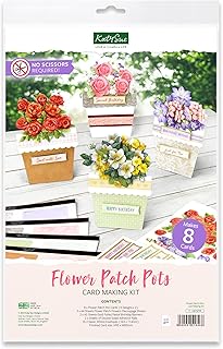 Flower Patch Pots Card Making Kit with 8 Cards and Decorations