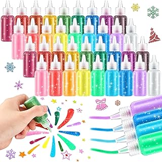 Glitter Glue Set with 18 Colors for Crafts and Art