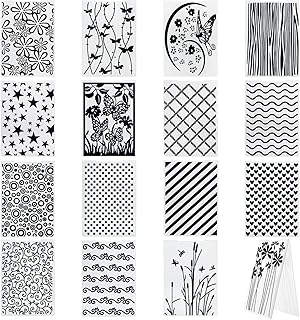 16 Embossing Folders for Card Making and Crafts