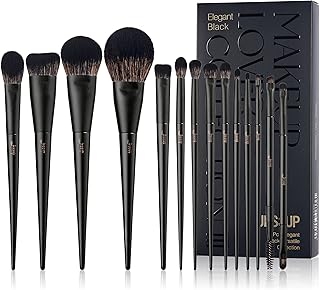 14-Piece Makeup Brush Set for Foundation, Eyeshadow, and Contour