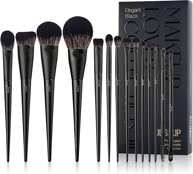 14-Piece Makeup Brush Set for Foundation, Eyeshadow, and Contour