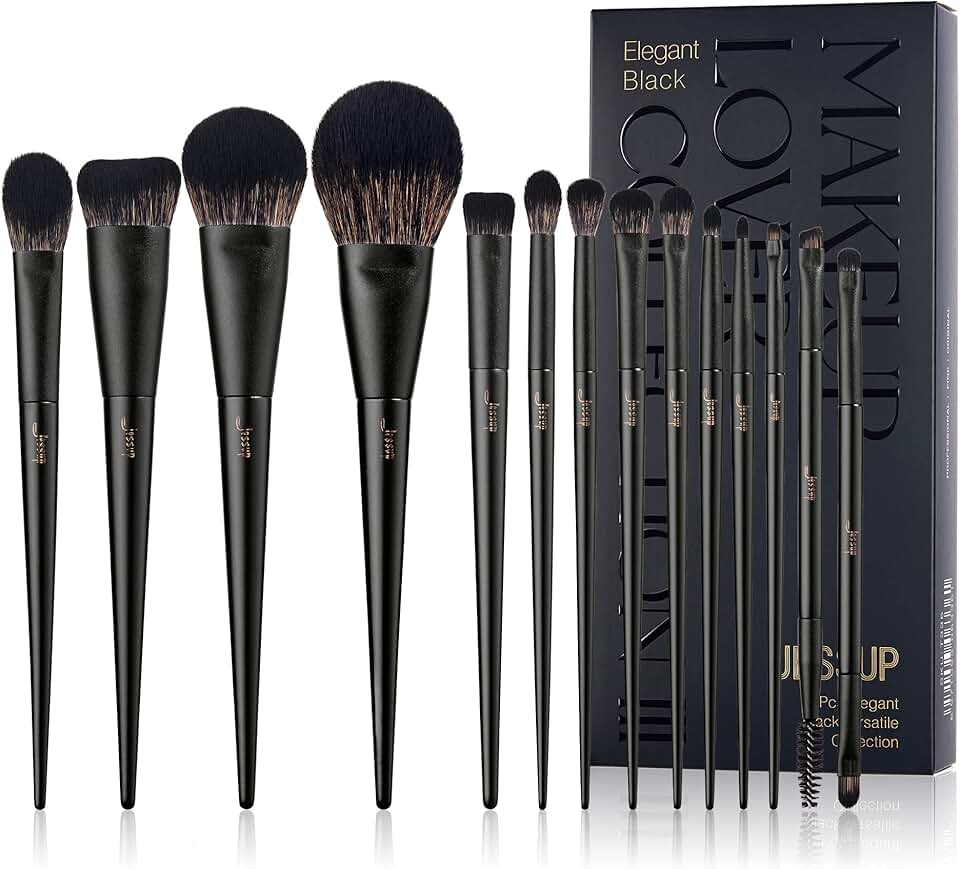 14-Piece Makeup Brush Set for Foundation, Eyeshadow, and Contour