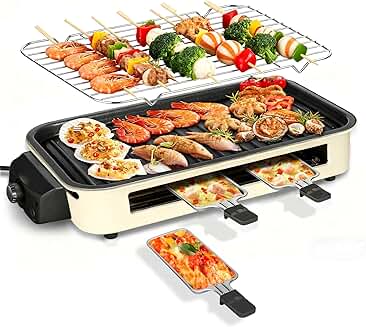 1500W Electric Indoor Grill with Removable Plates