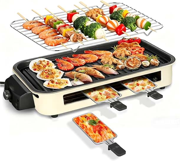 1500W Electric Indoor Grill with Removable Plates