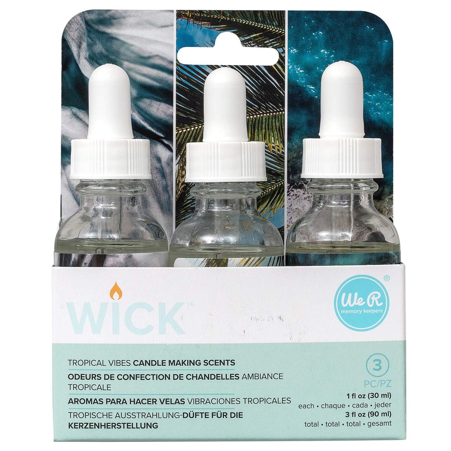 0633356603337 Scent Wick-1 oz-Tropical Vibes 3 Piece), Multicolor