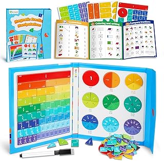 Magnetic Fraction Puzzle and Tiles Set for Kids
