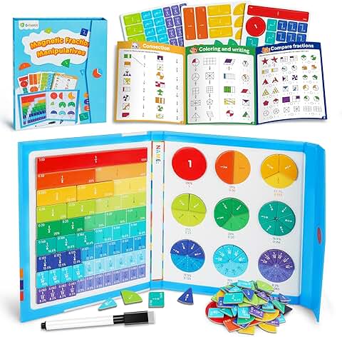Magnetic Fraction Puzzle and Tiles Set for Kids