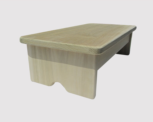 Compact Bedside Foot Stool 6" Tall Unfinished Made in The USA)