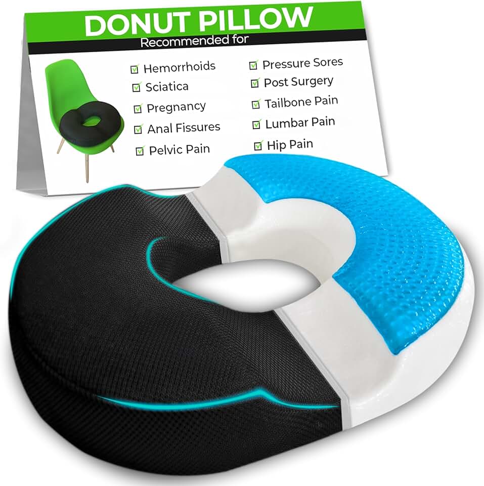 Gel Sitting Pillow for Tailbone and Sciatica Pain