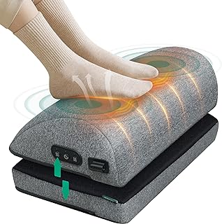 Heated Foot Rest with Vibration and Adjustable Height