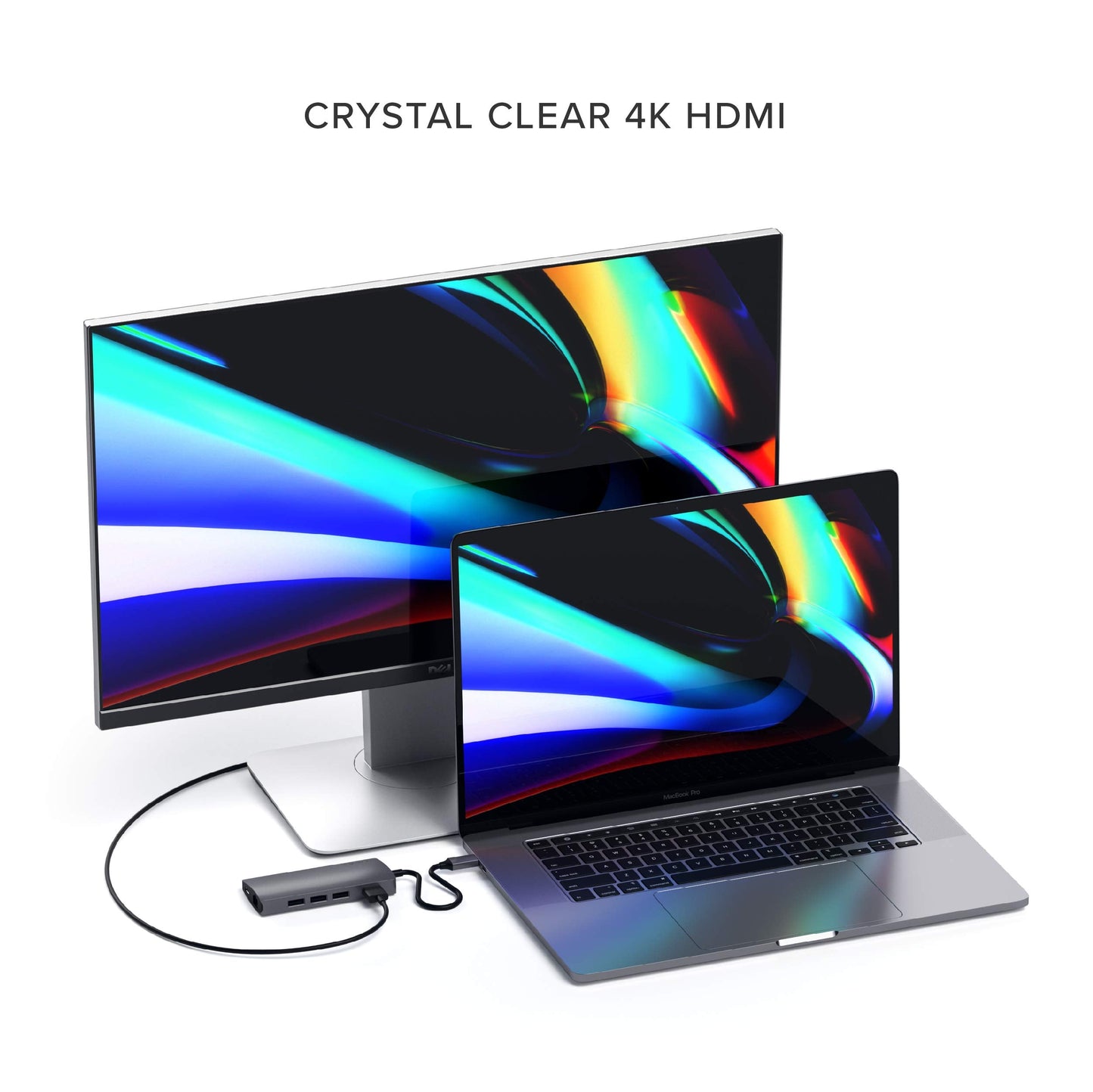 Aluminum Multi-Port Adapter V2 - 4K HDMI (60Hz), Gigabit Ethernet, USB-C Charging, SD/Micro Card Readers, USB 3.0 - Compatible with 2020 MacBook Pro/ Air M1 (Space Gray)
