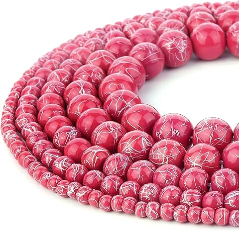 300pcs Mixed Pink Glass Beads for Jewelry Making