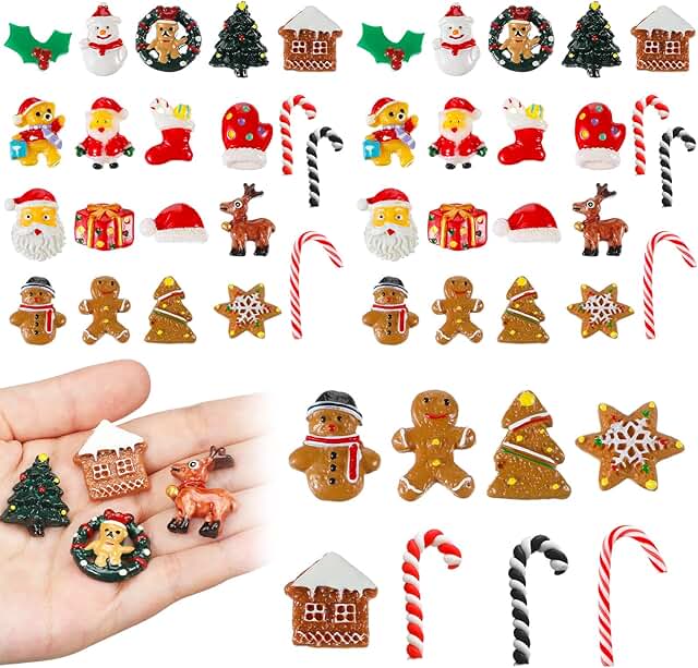 60 Christmas Miniatures for Crafts and Decorations