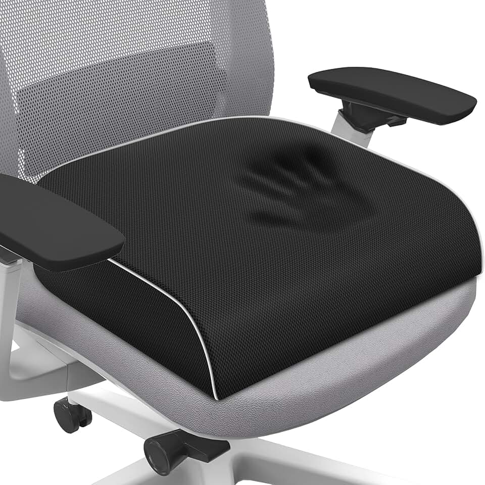 Large Memory Foam Cushion for Tailbone Pain Relief