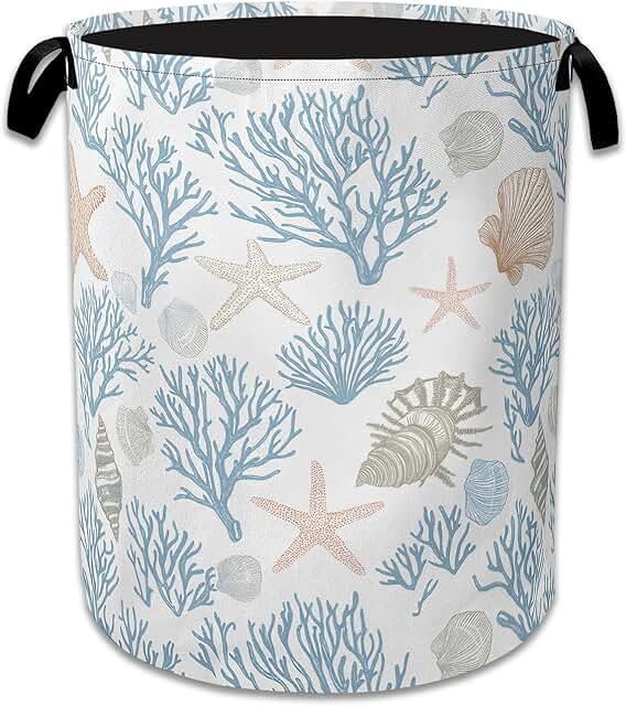 Foldable Ocean Laundry Basket with Handle
