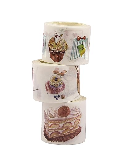 Navy Peony Sweet Dessert Washi Tape Set