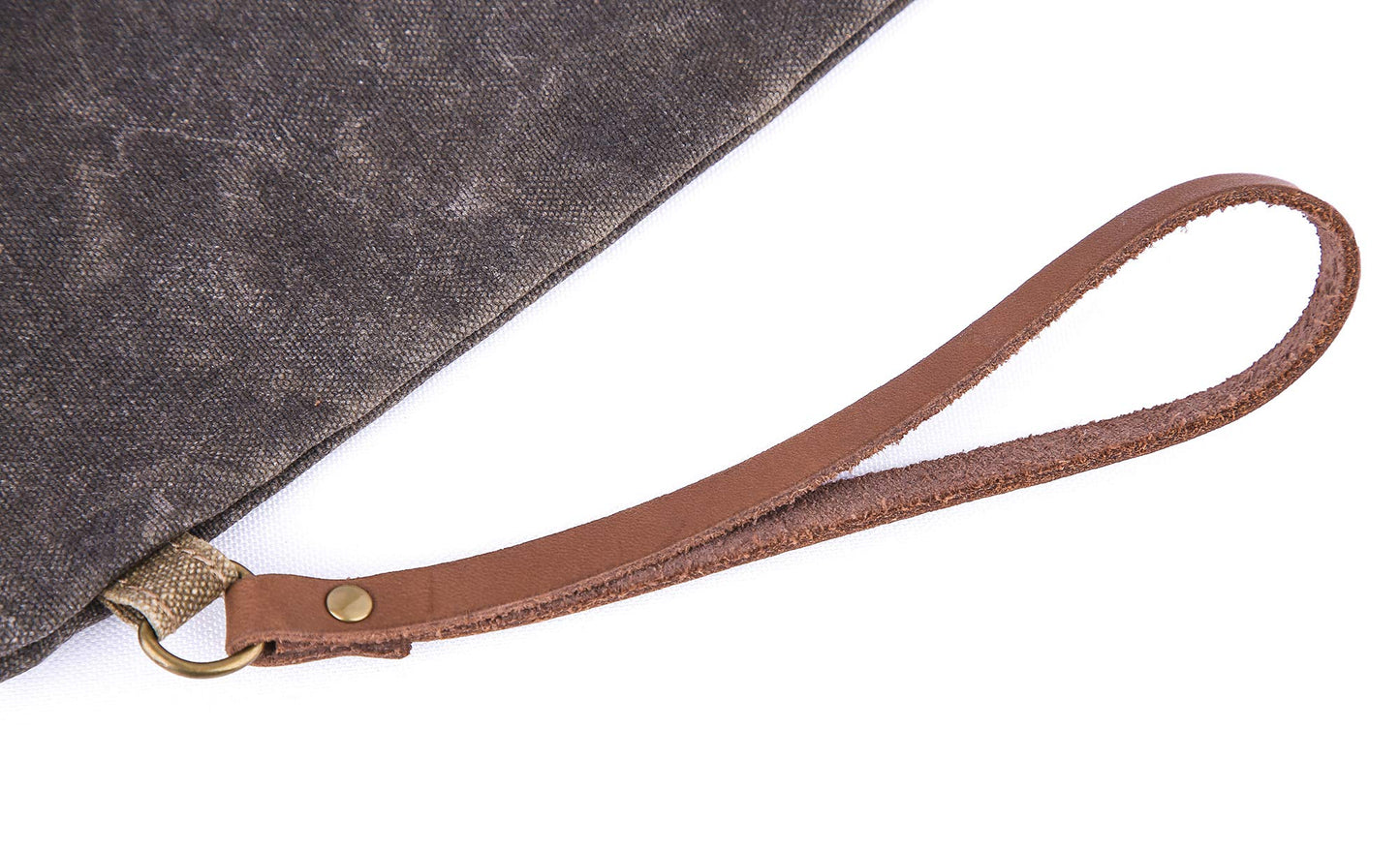 Waxed Canvas Zip Folio Pencil and Makeup Bag, 13x9.4, Olive Drab
