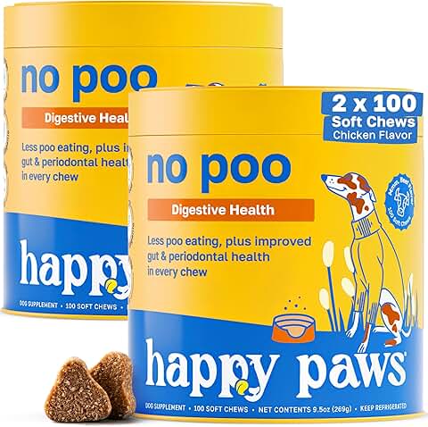 Happy Paws No Poo Chews for Dogs, Digestive Support