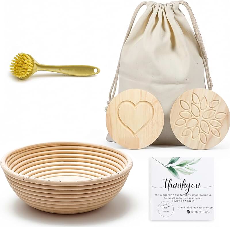 9-Inch Round Sourdough Bread Proofing Basket Set