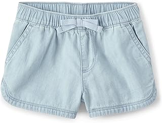 Baby Girls' and Toddler Tie Front Denim Shorts