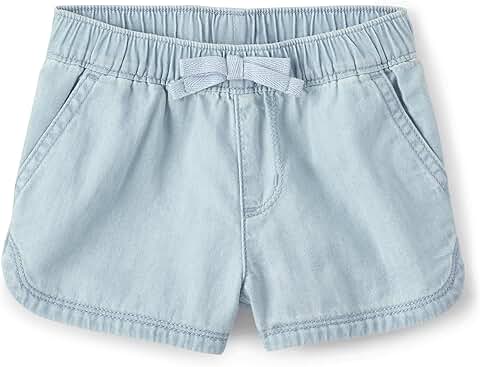 Baby Girls' and Toddler Tie Front Denim Shorts