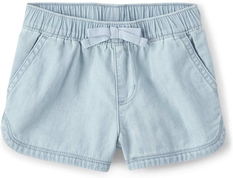 Baby Girls' and Toddler Tie Front Denim Shorts