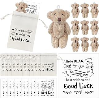 12 Sets of Lucky Bear Gift Cards with Drawstring Bags