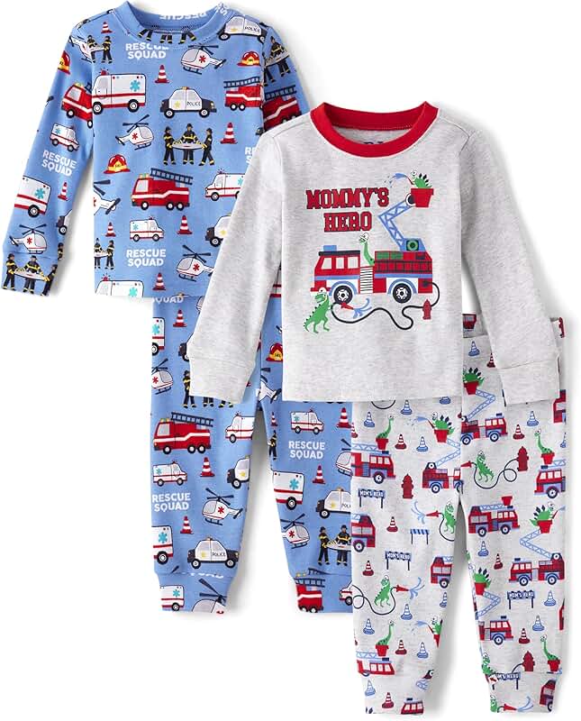 Baby Boys' Long Sleeve Top and Pants Pajama Set