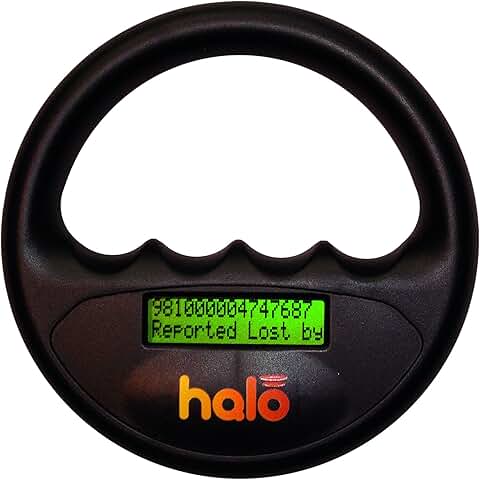 Black Microchip Scanner, 135mm diameter, 33mm height