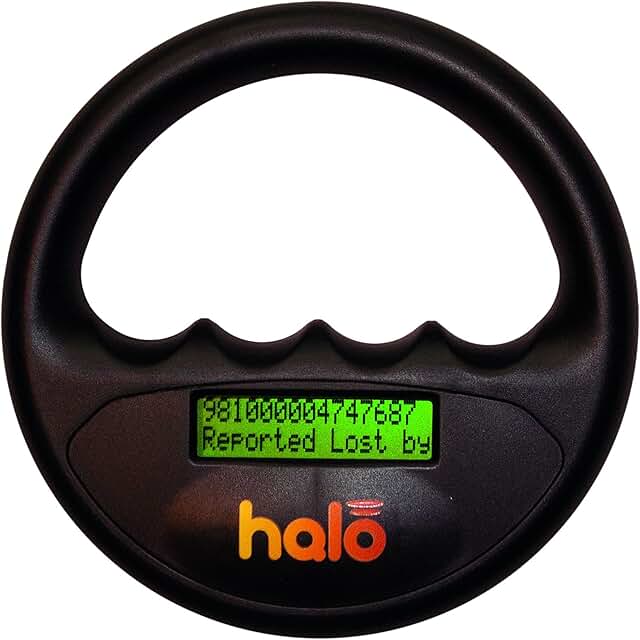 Black Microchip Scanner, 135mm diameter, 33mm height