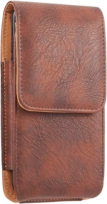 Leather Belt Loop Holster Case for iPhone 13 14 Pro and More