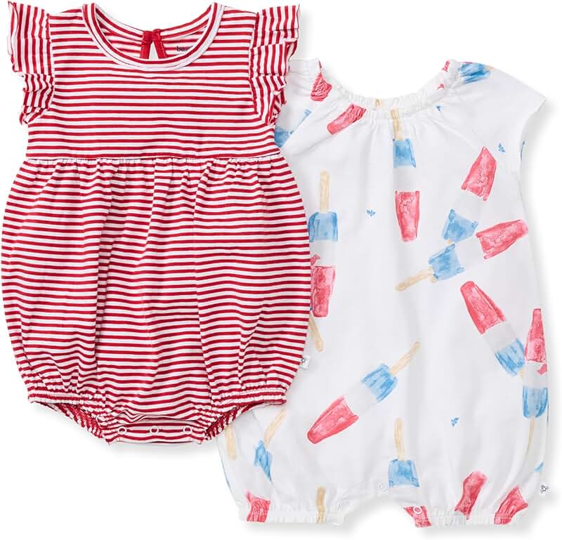 Organic Cotton Baby Girl Bubble Shortall and Layette Set