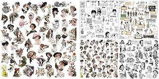 Set of 5 Junk Journal and Scrapbooking Translucent Stickers