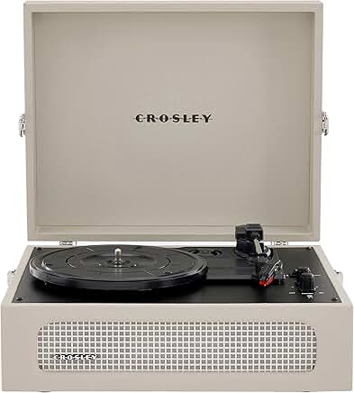 Vintage Portable Vinyl Record Player with Bluetooth and Built-in Speakers