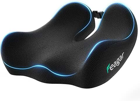 Extra Thick Memory Foam Seat Cushion for Sciatica and Tailbone Pain