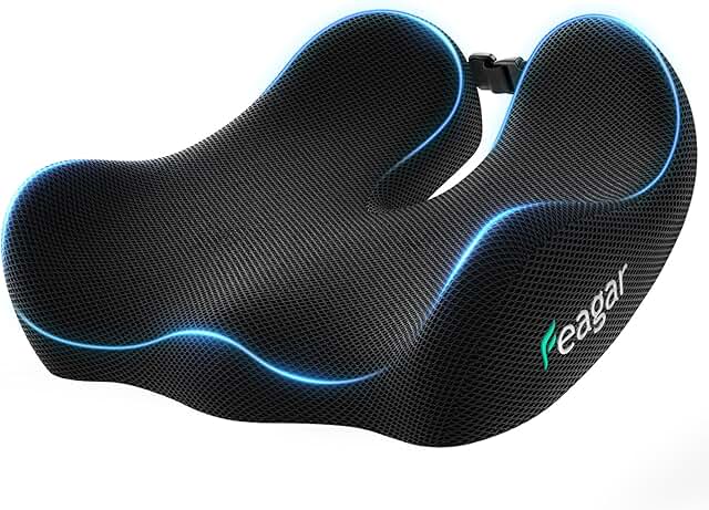 Extra Thick Memory Foam Seat Cushion for Sciatica and Tailbone Pain