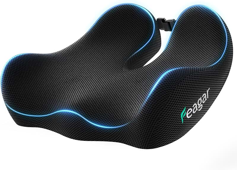 Extra Thick Memory Foam Seat Cushion for Sciatica and Tailbone Pain