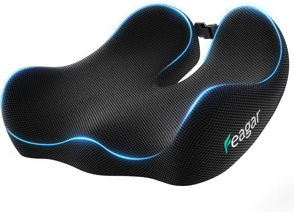 Extra Thick Memory Foam Seat Cushion for Sciatica and Tailbone Pain