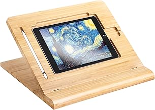 Adjustable Foldable Bamboo Tablet Stand for Multiple Devices