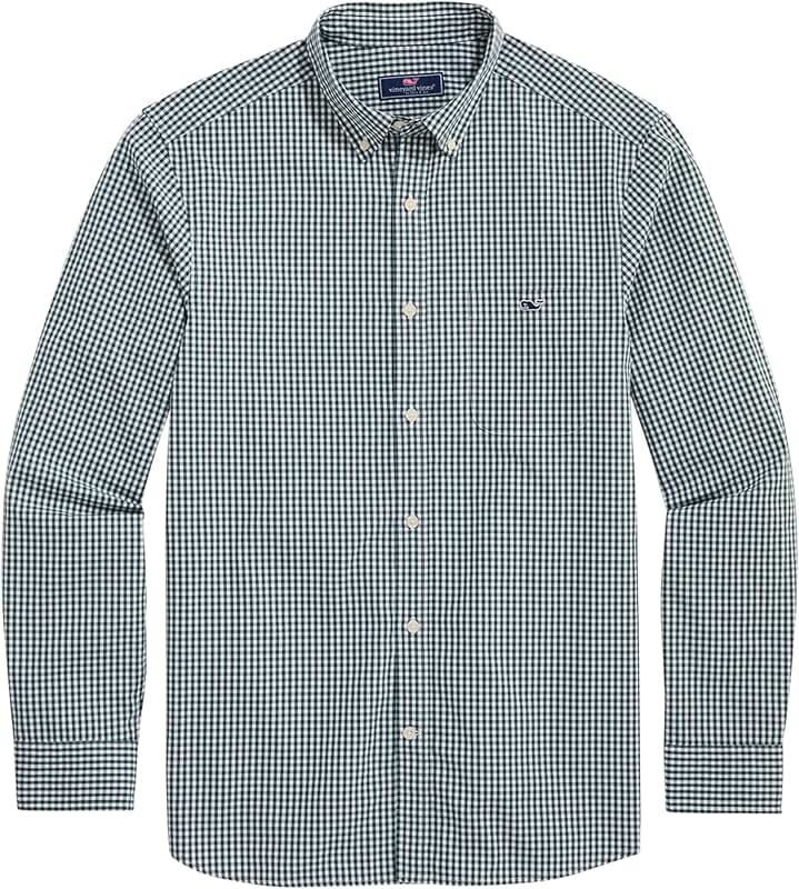 Men's Stretch Gingham Poplin Shirt