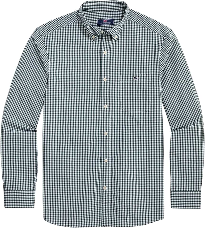 Men's Stretch Gingham Poplin Shirt
