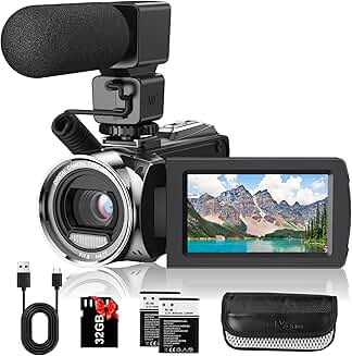 Full HD 1080P Video Camera with 36MP, 3-Inch Screen