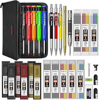 31-Pack Carpenter Pencil Set with Sharpener and Refills
