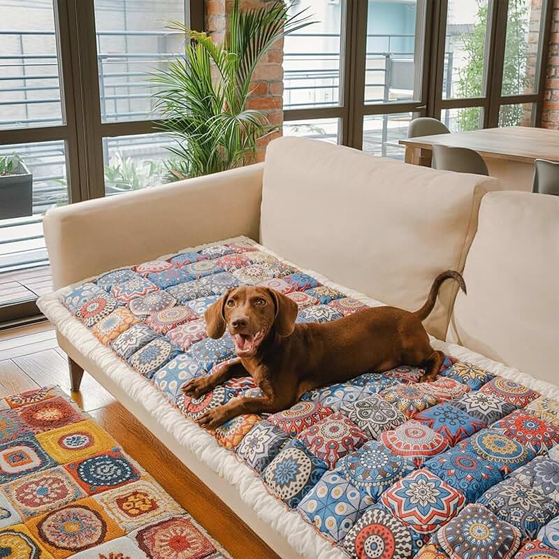 Funny Fuzzy Pet Couch Cover for Dogs, Washable, 27.6"×82.7"