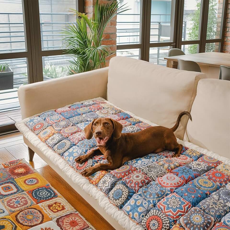 Funny Fuzzy Pet Couch Cover for Dogs, Washable, 27.6"×82.7"