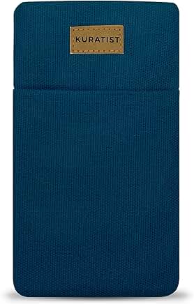 Padded Cotton Phone Sleeve with Flap Opening for iPhone and Galaxy